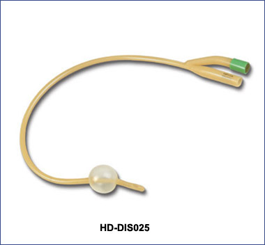 Latex foley catheter-2way,silicone coated