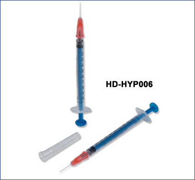 Disposable tuberculin syringe